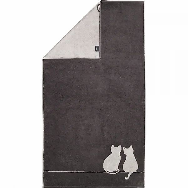 Cawö Handtücher CUTE CATS EDITION You & Me 6263 - Farbe: basalt/platin - 77 günstig online kaufen