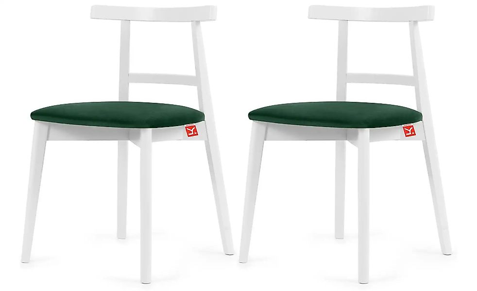 KONSIMO Holzstuhl 2er-Set   ¦ grün ¦ Maße (cm): B: 47 H: 76 Stühle > Polste günstig online kaufen