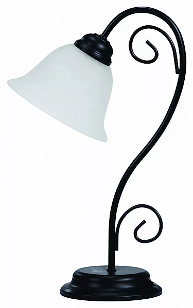 Tischlampe Alabasterglas weiß schwarz E14 Athen günstig online kaufen