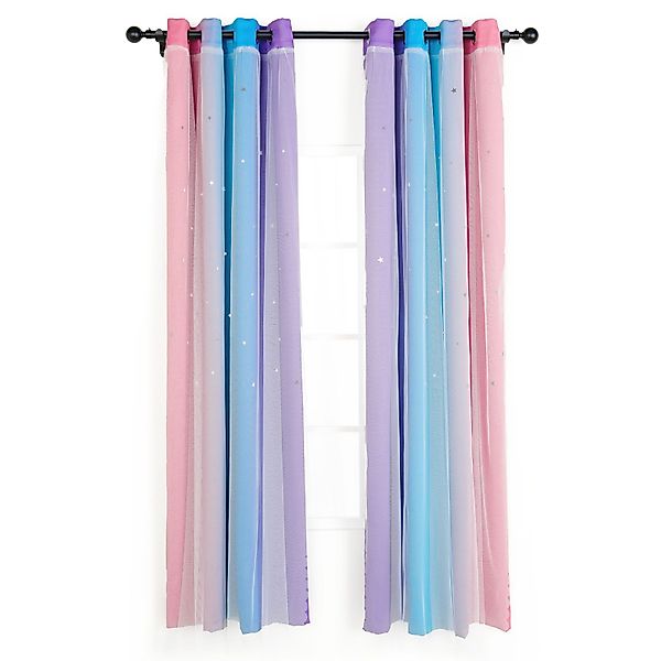 SiviO Vorhang Kinder Verdunkelungsvorhänge mit Sternen-Ombre-Design, günstig online kaufen