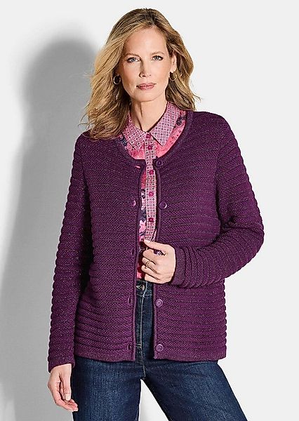 GOLDNER Strickjacke Elegante Strickjacke mit Lurex, Langarm Cardigan in Rip günstig online kaufen