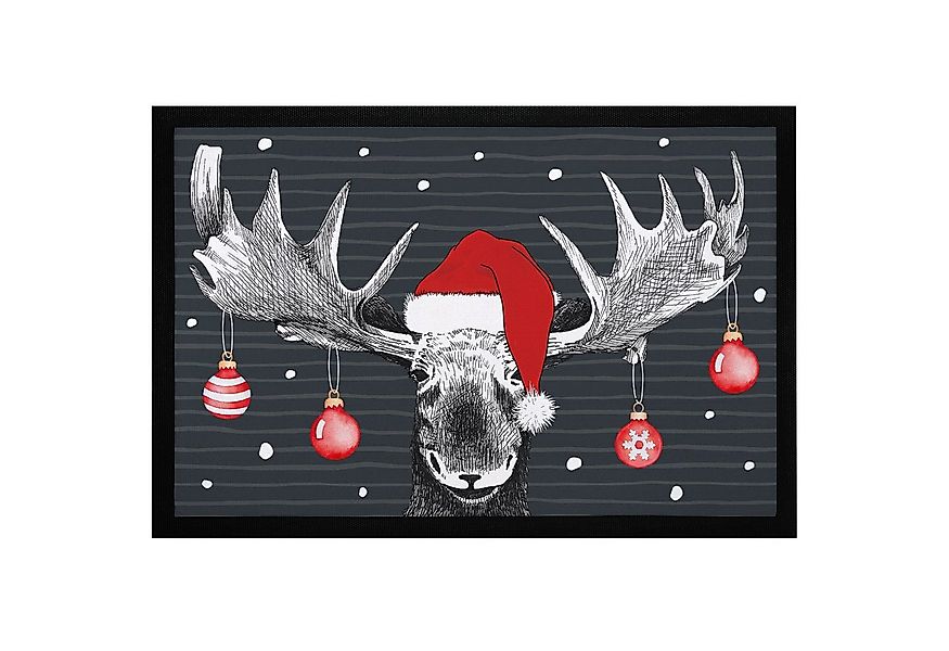 MoonWorks Fußmatte Fußmatte Elch Weihnachten Christmas Wintermotive Weihnac günstig online kaufen