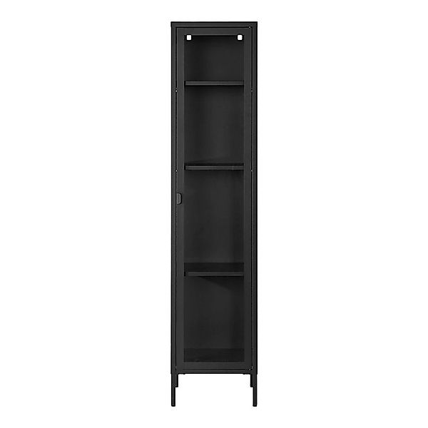 ebuy24 Brisbane Vitrinenschrank 1 Glas Tür Schwarz günstig online kaufen