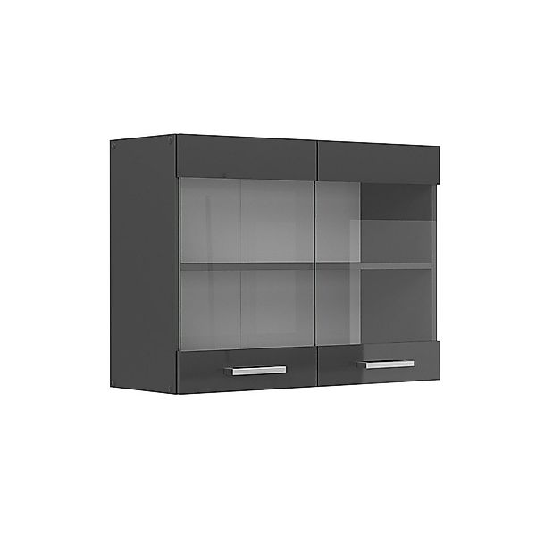 Vicco Glashängeschrank R-Line, Anthrazit Hochglanz/Anthrazit, 80 günstig online kaufen