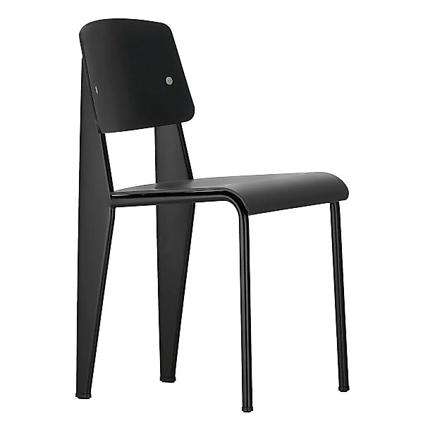 Vitra - Standard SP Prouvé Stuhl - tiefschwarz/Kunststoff/Gestell tiefschwa günstig online kaufen