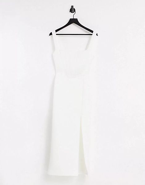 True Violet – Exklusives Midaxi-Bodycon-Kleid mit Beinschlitz in Elfenbein- günstig online kaufen
