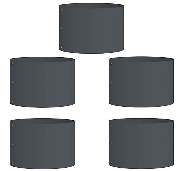 vidaXL Blumentopf Garten-Pflanzgefäß 5 pcs Anthrazit 30 x 30 x 20 cm (5 St) günstig online kaufen