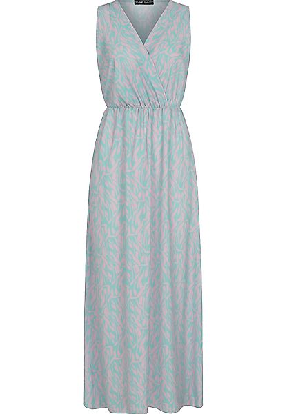 CLOUD 5IVE Shirtkleid "CLOUD 5IVE Maxi Kleid in Wickeloptik mit All Over Pr günstig online kaufen