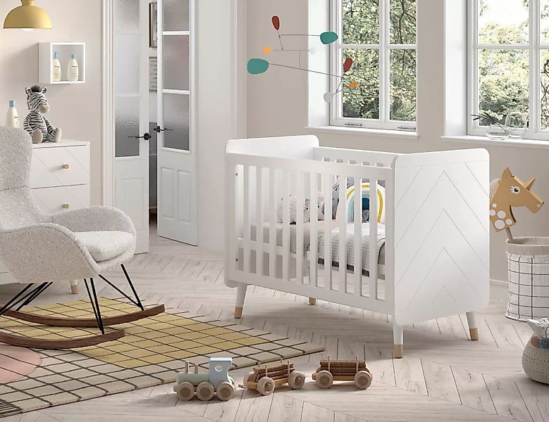 Vipack Kinderbett "Billy, Babybett 60/120 cm, 3-fach verstellbarer Lattenro günstig online kaufen