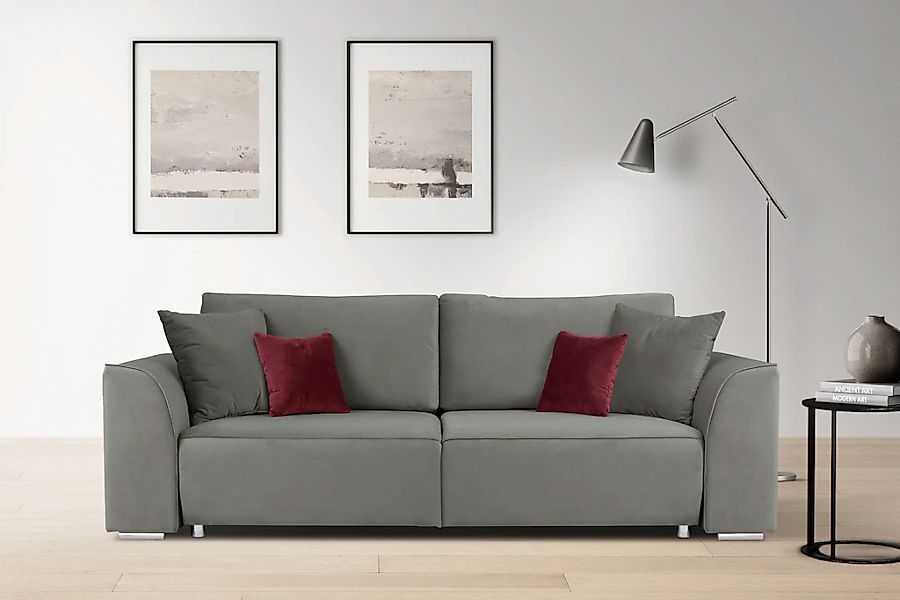 OTTO home 3-Sitzer "BEATRICE, B: 250 cm - wahlweise mit Bettfunktion" wahlw günstig online kaufen