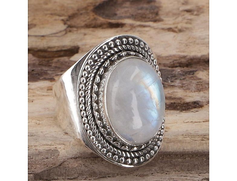 Guru-Shop Silberring Boho Silberring, großer floraler Silberring -.. günstig online kaufen