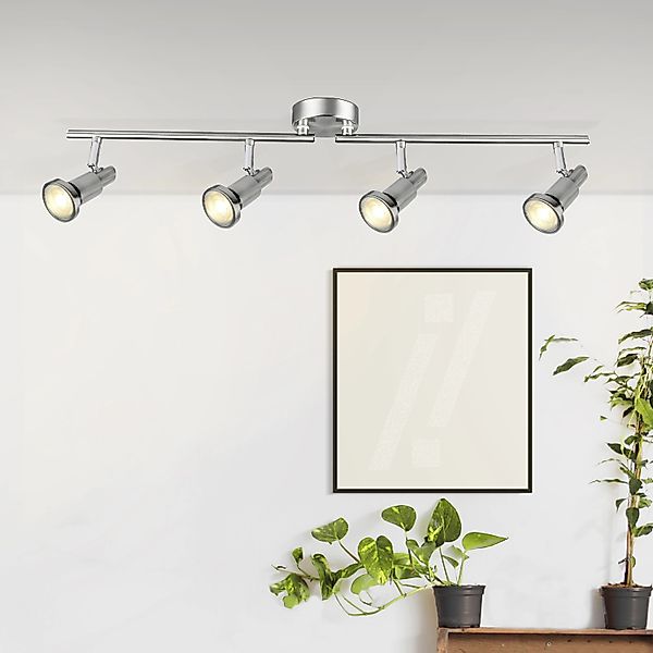 Brilliant LED-Spotrohr Ryan 4-flammig Eisen und Chrom günstig online kaufen