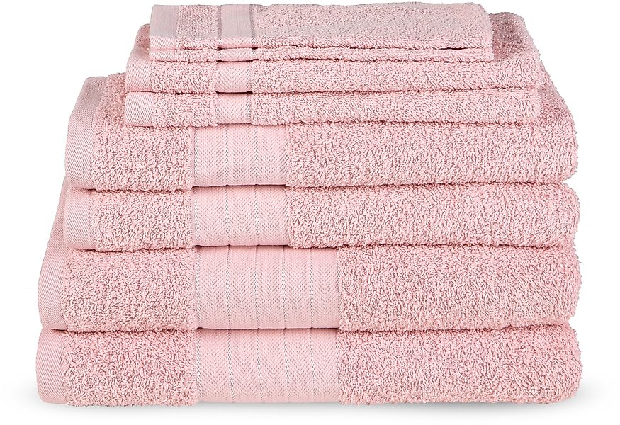good morning Handtuch Set »Uni«, (Set, 8 St.), Baumwolle, Walkfrottee, Bord günstig online kaufen