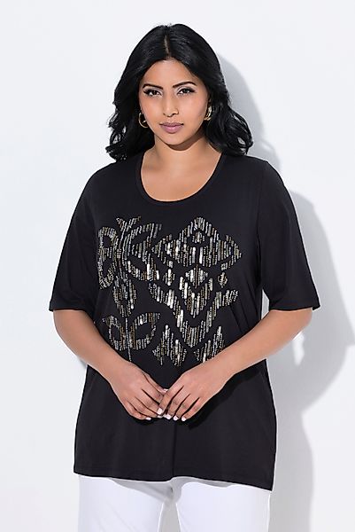 Ulla Popken T-Shirt T-Shirt Pailletten Classic günstig online kaufen