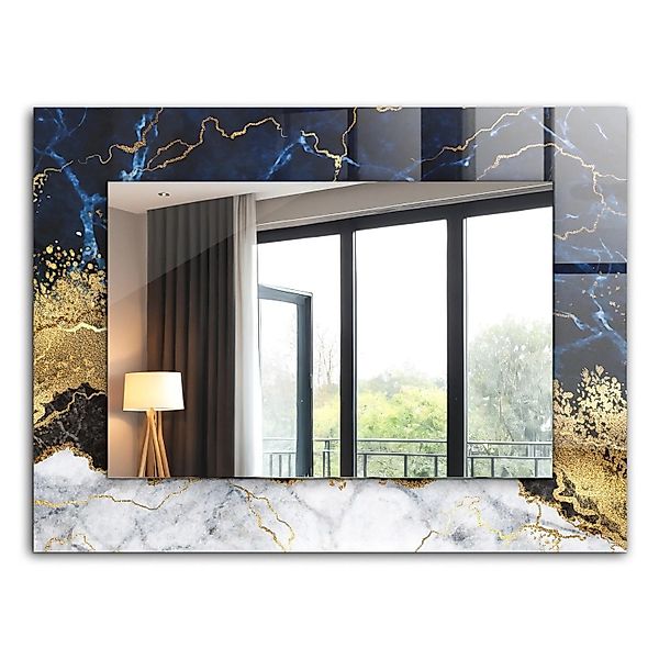Tulup Bedruckter Spiegel Marmorabstraktion 80x60 cm Rechteckig Spiegel Bedr günstig online kaufen