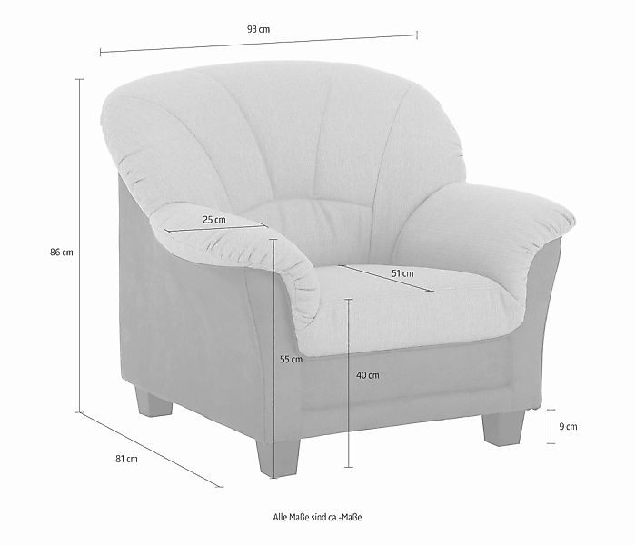 Home affaire Sessel »Camelita zeitlos, bequeme Armlehnen, auch in Leder, Br günstig online kaufen