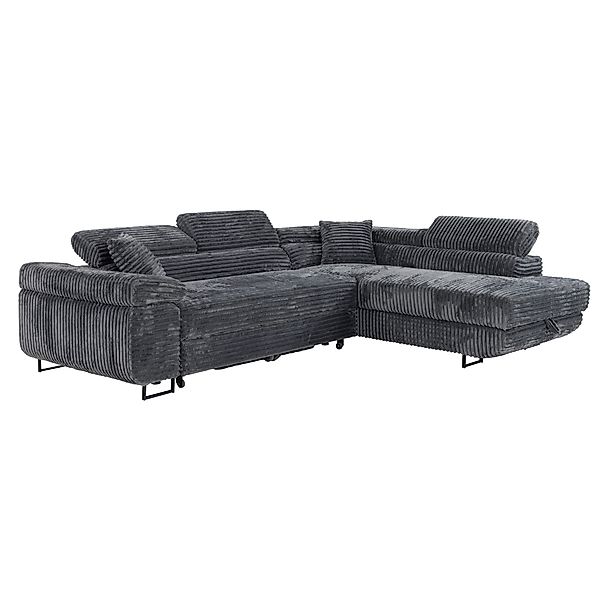 M-Punkt24 Ecksofa MIAMI TILIA, Cordstoff Grau günstig online kaufen