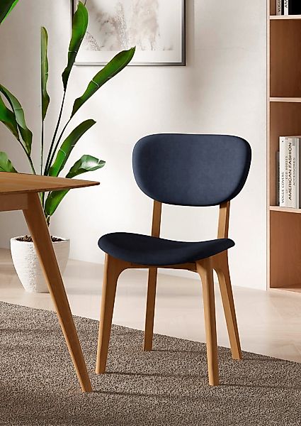 INOSIGN Stuhl "COZY Made in Italy" (Set) 2 Stk. Microfaser Gestell in Buche günstig online kaufen