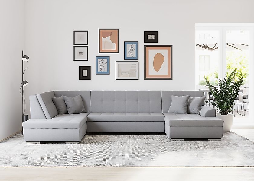 DOMO collection Wohnlandschaft Treviso incl. Zierkissen, günstig online kaufen