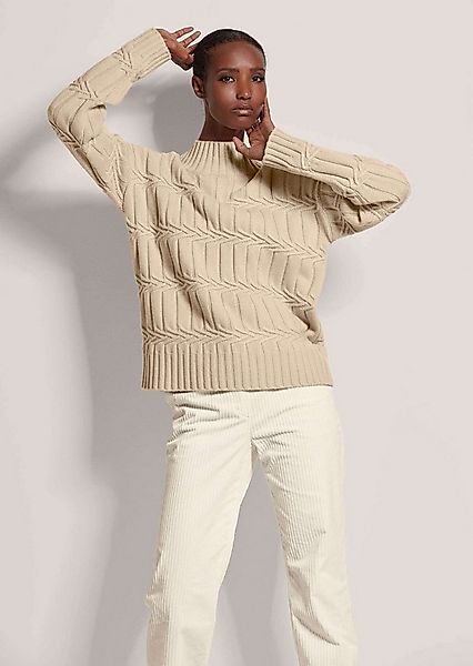 MADELEINE Strickpullover Eleganter Kaschmirpullover mit Stehkragen Wollpull günstig online kaufen