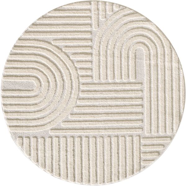 Villa Möbel Hochflor-Teppich Artina, Rund, Höhe: günstig online kaufen