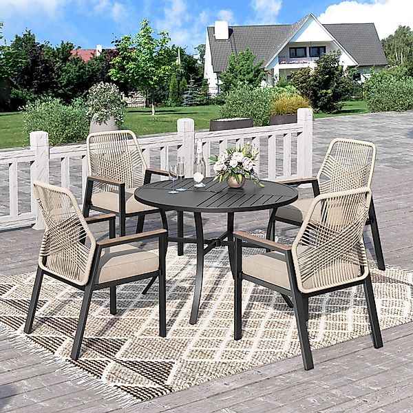 PHI VILLA Garten-Essgruppe, (Gartenmöbel Set Outdoor günstig online kaufen
