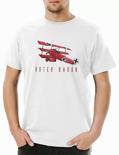 Urban Backwoods Print-Shirt Roter Baron Herren T-Shirt Air Force Red Baron günstig online kaufen