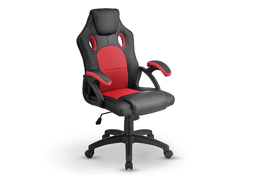 Juskys Gaming-Stuhl Montreal, Ergonomisch geformte Sitzfläche, Rückenlehne günstig online kaufen