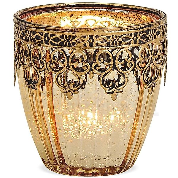 matches21 HOME & HOBBY Kerzenhalter Windlicht Marokko silber antik 9 cm günstig online kaufen