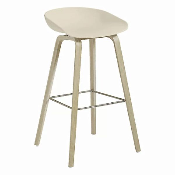 Barhocker About a stool AAS 32 HIGH plastikmaterial beige / H 75 cm - Recyc günstig online kaufen