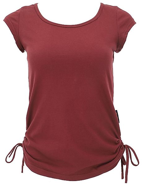 Guru-Shop T-Shirt Yoga T-Shirt aus Bio-Baumwolle - rotbraun Ethno Style, al günstig online kaufen