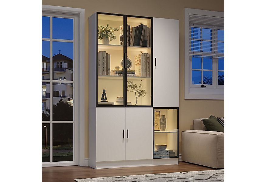 OKWISH Vitrine Glasvitrine, 120*35*200cm (Hochschrank, Aktenschrank, 1-St., günstig online kaufen