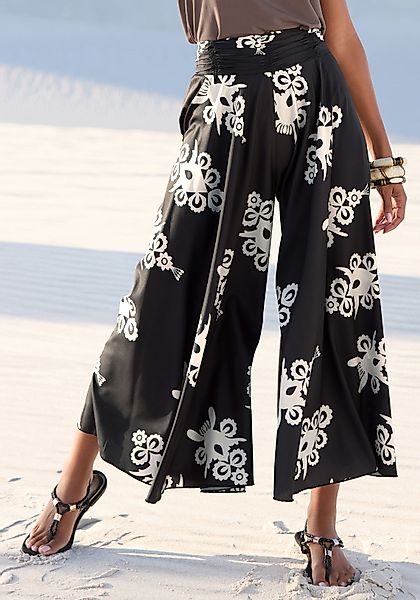 LASCANA Hosenrock mit Alloverdruck, Culotte, bügelfrei günstig online kaufen
