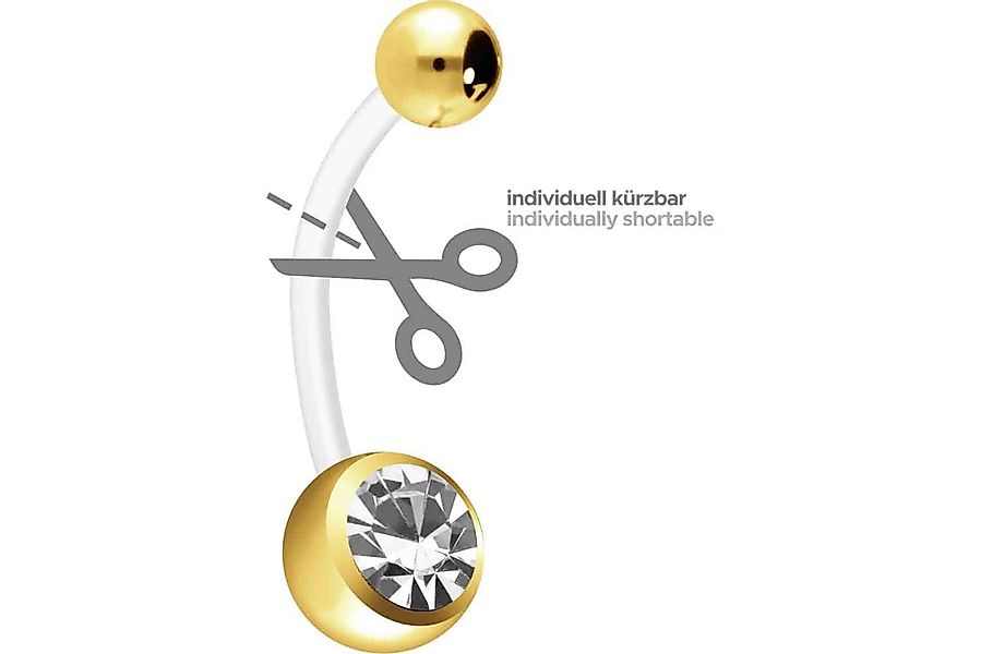 PIERCINGLINE Bauchnabelpiercing PTFE Bananabell mit Chirurgenstahl-Kugeln günstig online kaufen