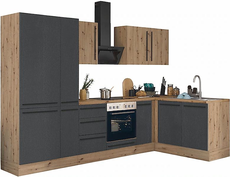 KOCHSTATION Winkelküche »Florida, Stellbreite 300x165 cm«, wahlweise mit E- günstig online kaufen