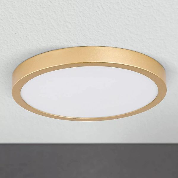 LED-Deckenleuchte Vika, rund, gold matt, Ø 23cm günstig online kaufen