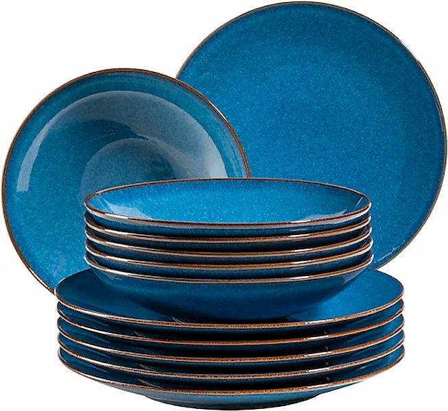 MÄSER Tafelservice »Teller Set, Geschirr-Set Ossia«, (Set, 12 tlg.), Vintag günstig online kaufen