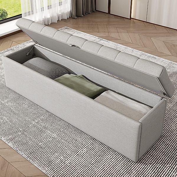 STILVORA Polsterbett 138x41x42cm Sitzbank mit Stauraum, günstig online kaufen