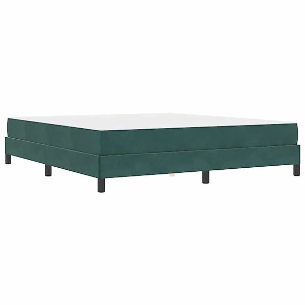 vidaXL Boxspringbett mit Matratze Dunkelgrün 180 x 200 cm Stoff 3398710 günstig online kaufen