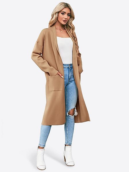 Imily Bela Cardigan Damen Oversize-Langcardigan mit Revers (Packung, 1-tlg. günstig online kaufen