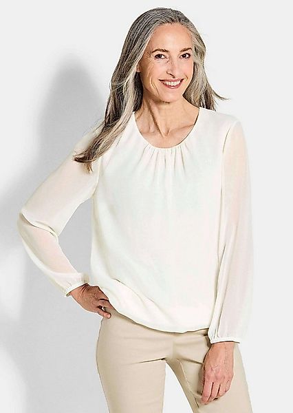 GOLDNER Klassische Bluse Kurzgröße: Elegante Bluse aus Chiffon günstig online kaufen