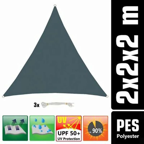 AMANKA Sonnensegel Sahara Grau S 2x2x2m Polyester grau günstig online kaufen