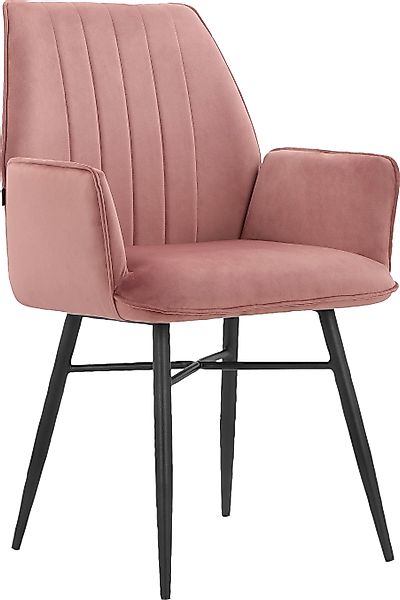 Leonique Esszimmerstuhl »Hrodwyn«, 2 St., Veloursstoff, Sitz gepolstert, mi günstig online kaufen