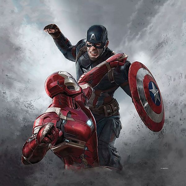 Komar Leinwandbild "Keilrahmenbild - Captain America vs. Iron Man - Größe 3 günstig online kaufen