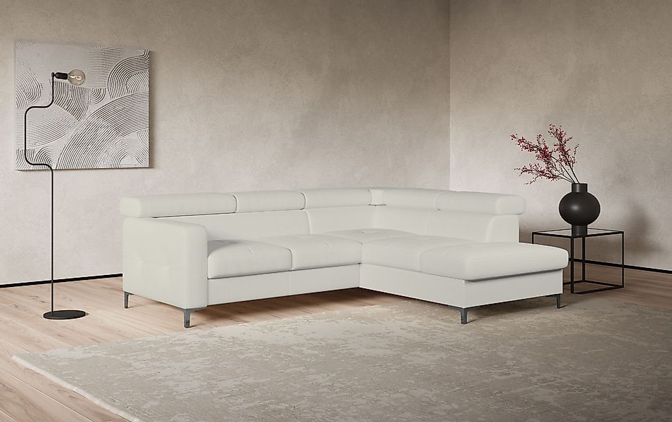 COTTA Ecksofa "Sammy L-Form", mit Kopfteilverstellung, wahlweise mit Bettfu günstig online kaufen