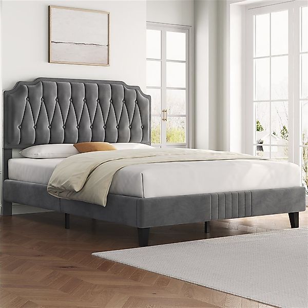 Yaheetech Polsterbett Bettgestell, Doppelbett 140 × günstig online kaufen