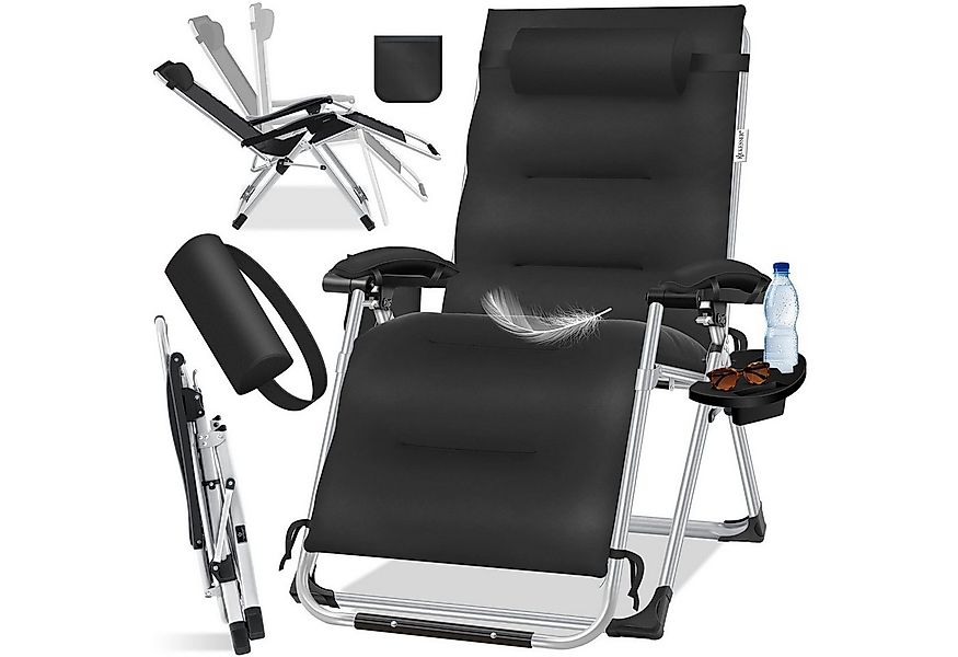 KESSER Gartenliege, Sonnenliege Liegestuhl Klappbar + Nackenkissen Gartenst günstig online kaufen