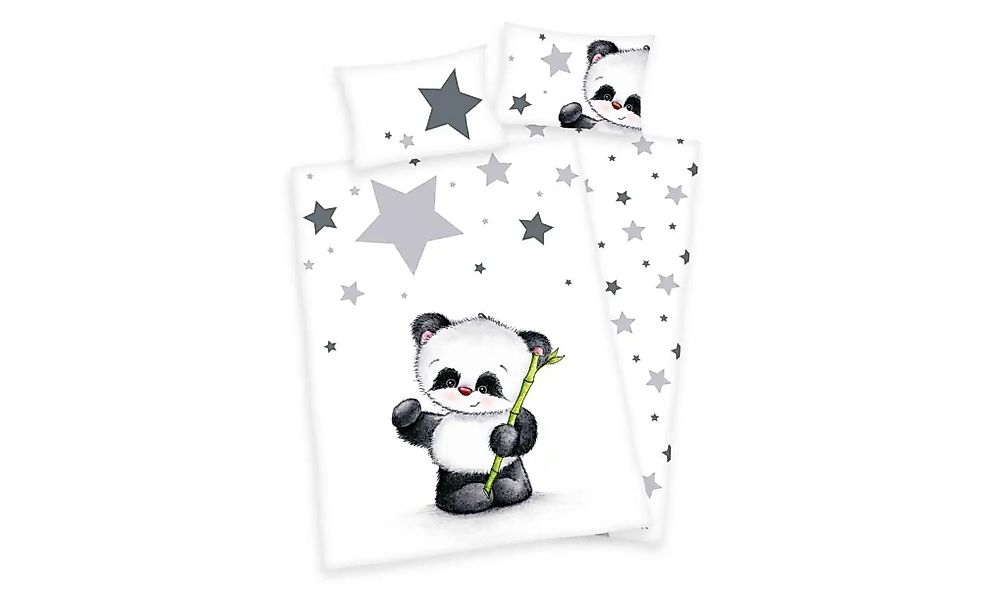 Herding Bettwäsche-Set  Panda Sterne ¦ mehrfarbig ¦ Maße (cm): B: 100 H: 1 günstig online kaufen