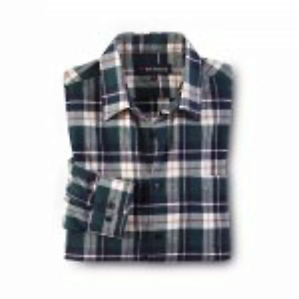 Baumwoll-Flanellhemd, grün günstig online kaufen