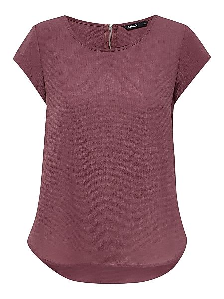 ONLY Blusenshirt Einfarbige Kurzarm Oberteil ONLVIC günstig online kaufen